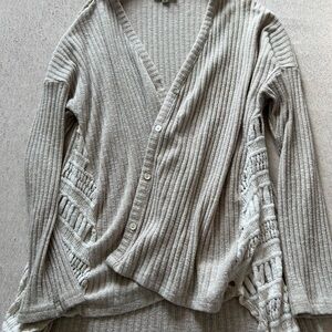 Umgee Beige Ribbed Knit Sweater